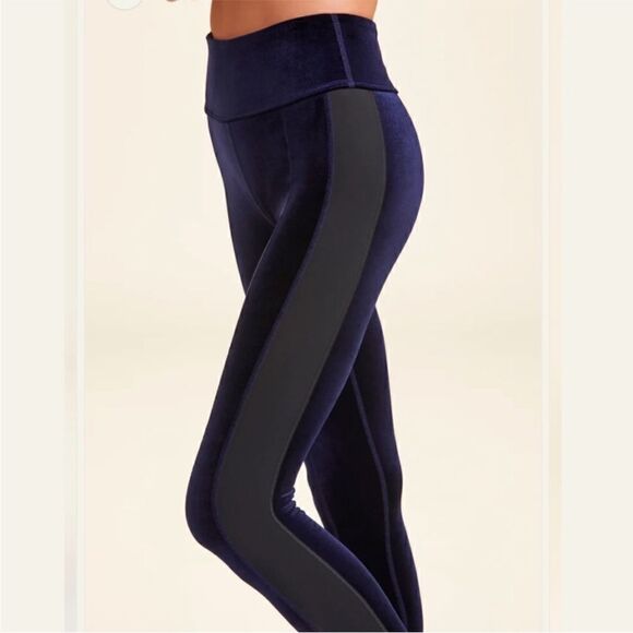 ALALA Velvet Tight Nevy Blue Women Leggings Size XS - Picture 2 of 15